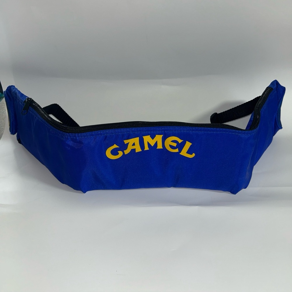 Vintage Joe Camel Cigarette Smokin Pool Cue Stick Soft Case Zippered Bag Blue